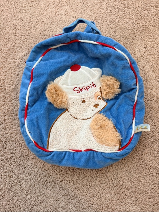 Bunnies by the Bay Other - Bunnies By The Bay Skipit Puppy Blue Plush Kids Backpack